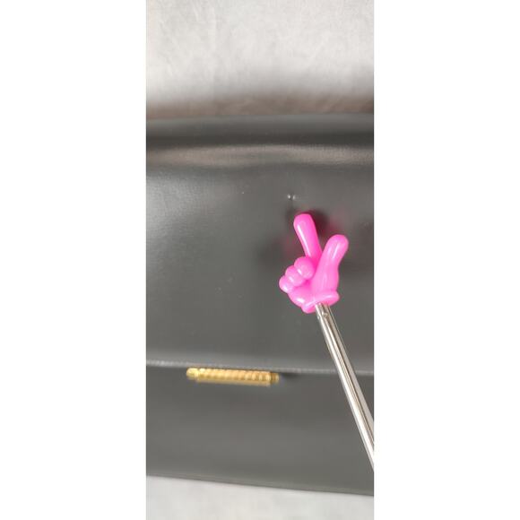 Viki Original Handbag Purse 50's Style Gray Red Interior Professional Gold VTG - Picture 13 of 14